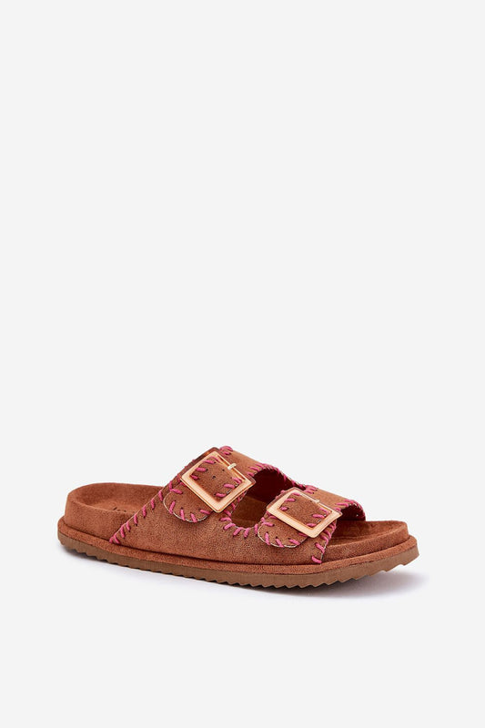 Sandał Klapki Model Visley G474 Camel - Step in style