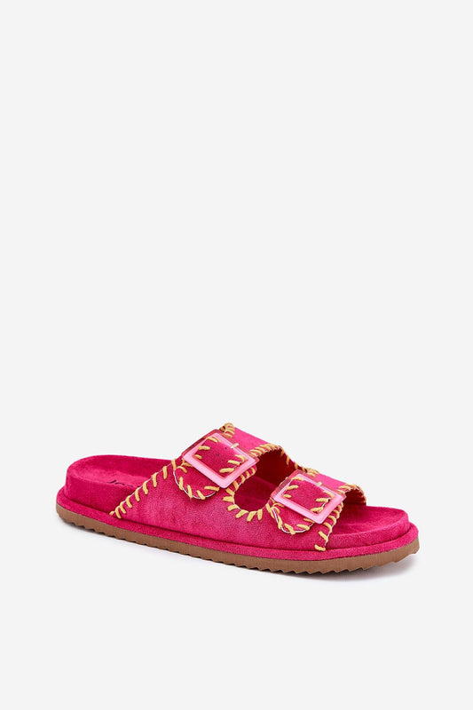 Sandał Klapki Model Visley G474 Fuksja - Step in style