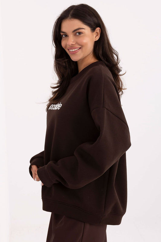 Bluza Damska Model RV-BL-A1036.22 Dark Brown - Rue Paris