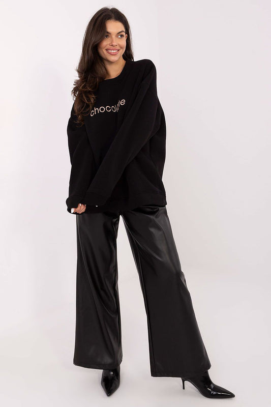 Bluza Damska Model RV-BL-A1036.22 Black - Rue Paris