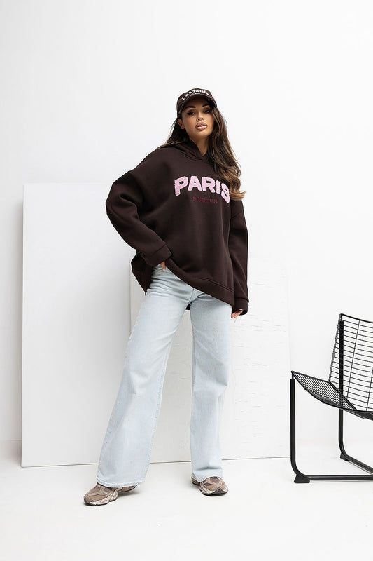 Bluza Damska Model RV-BL-A1041.59 Dark Brown - Rue Paris