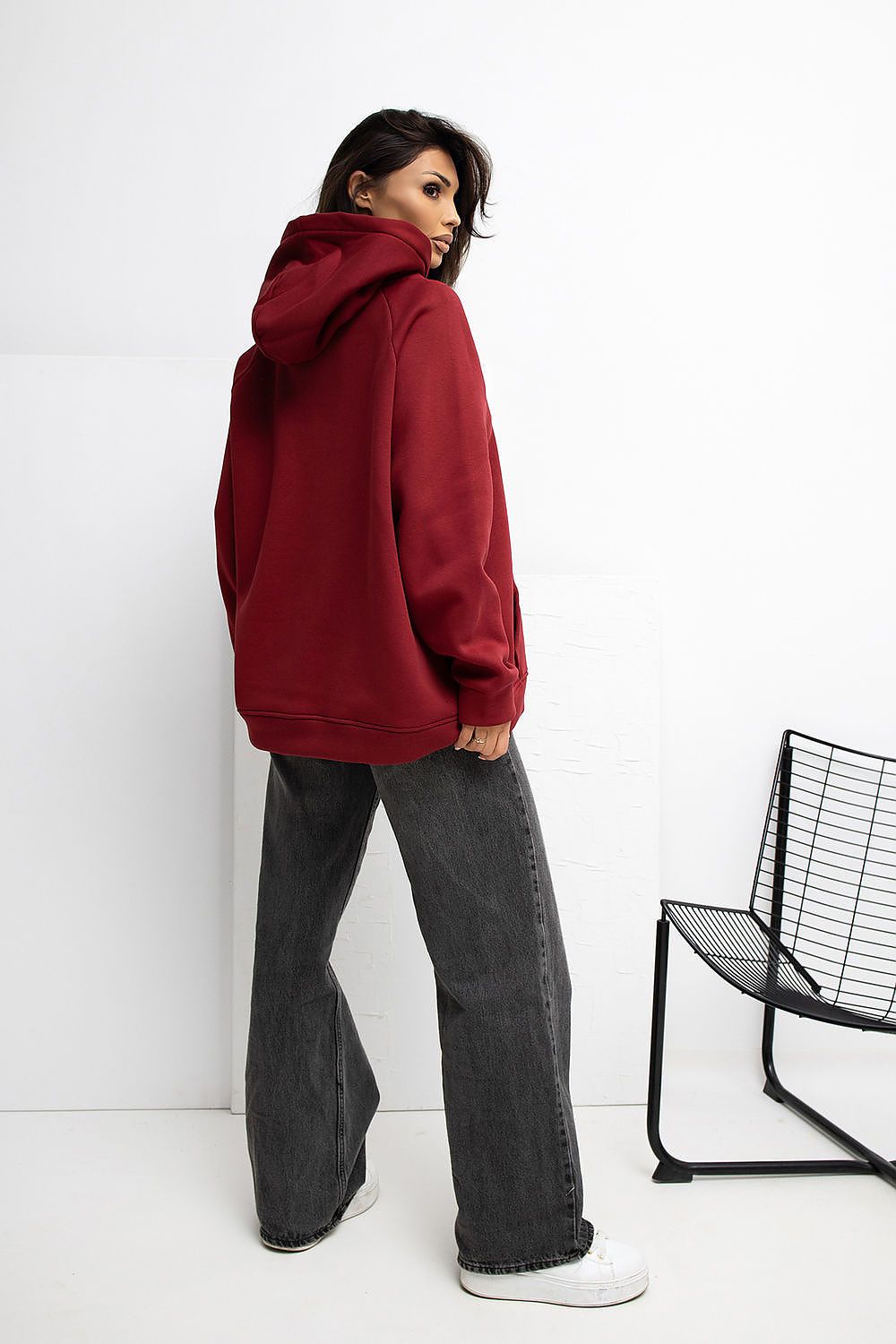 Bluza Damska Model RV-BL-A1034.26 Bordo - Rue Paris