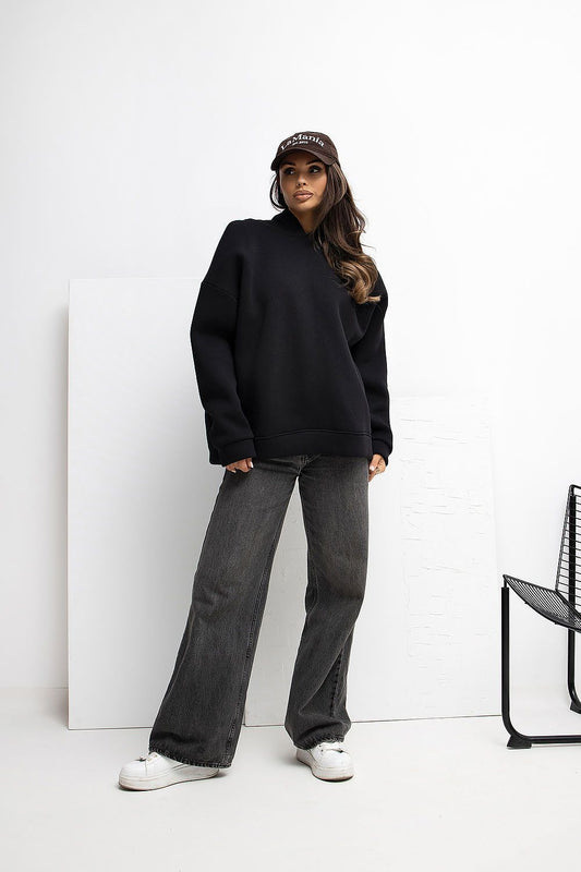Bluza Damska Model RV-BL-A1037.12 Black - Rue Paris