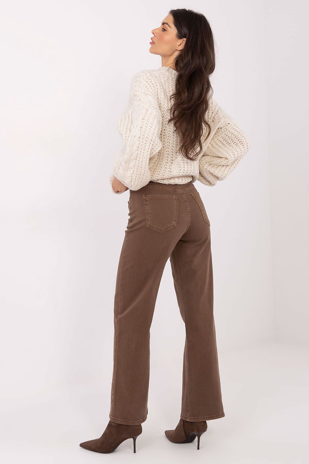 Spodnie Jeansy Damskie Model VM-SP-BQ9621-76.68 Brown - Factory Price