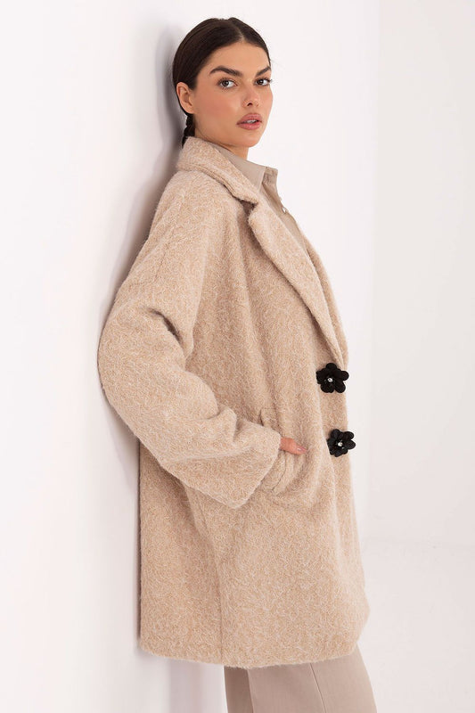 Płaszcz Damski Model IT-PL-96965.19 Beige - Factory Price