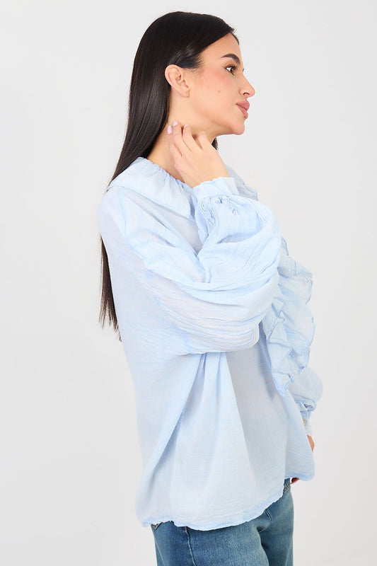 Bluzka Model IT-BZ-6714.63 Light Blue - Factory Price