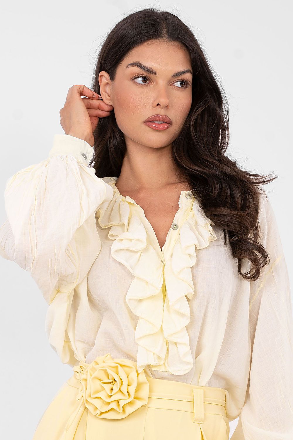 Bluzka Model IT-BZ-6714.63 Light Yellow - Factory Price