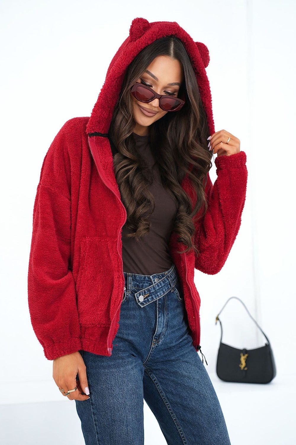 Bluza Damska Model CS-BL-BT1030.00P Dark Red - Factory Price