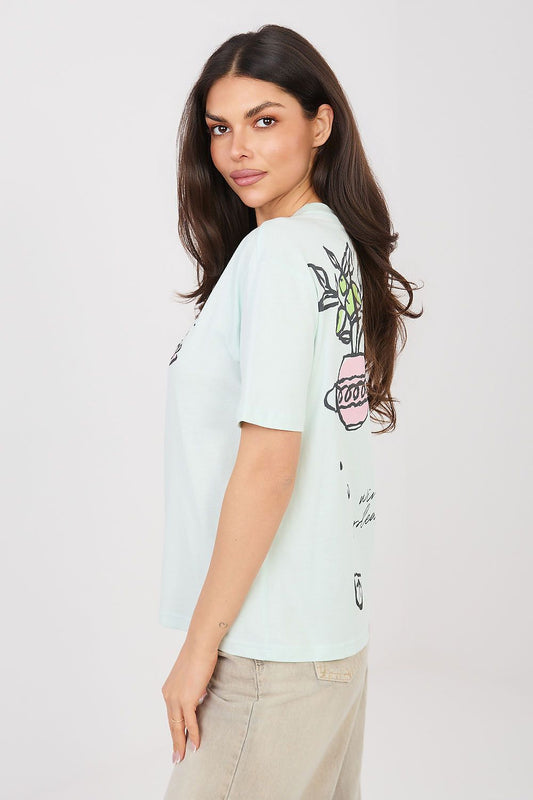 Tshirt Damski Model D12022AH02645AA Mint - Sublevel