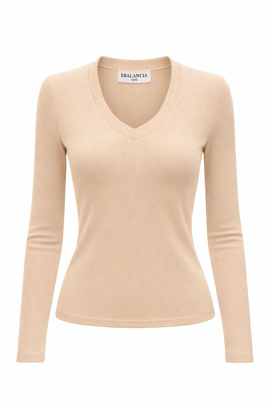 Bluzka Model Zuri 510510357 Beige - LaBalancia