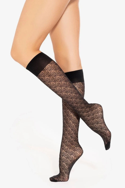 Podkolanówki Model Trendy Line 30 Nero - Gatta