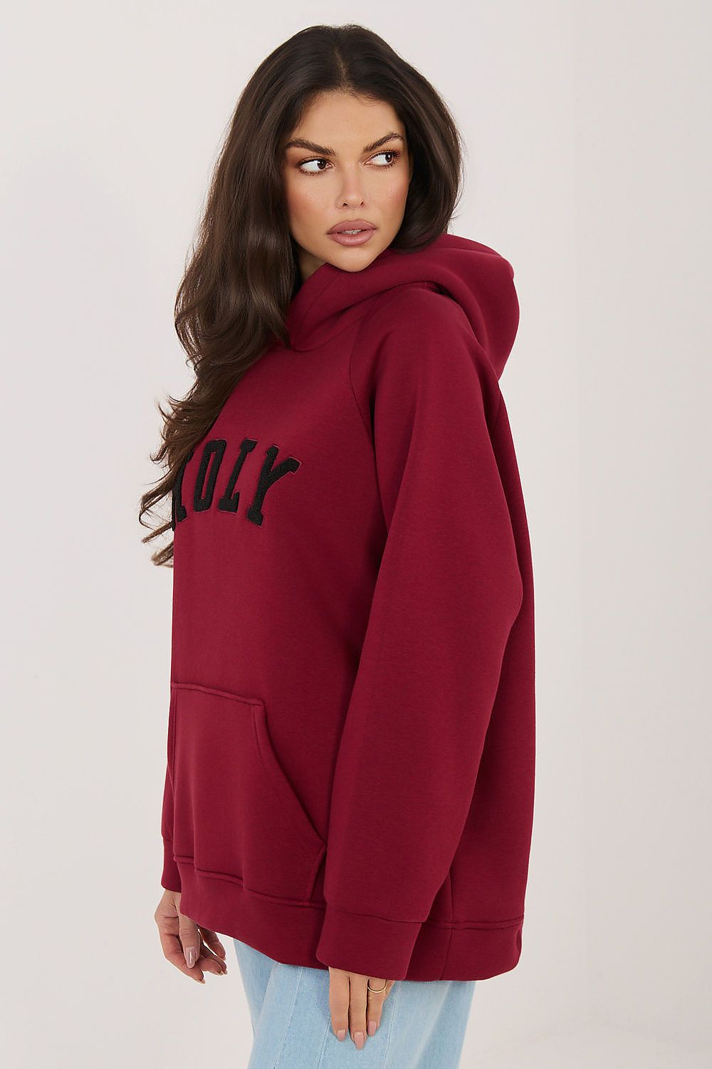 Bluza Damska Model RV-BL-A1082.10 Bordo - Rue Paris