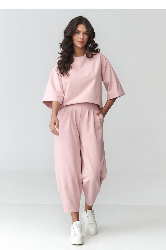Spodnie Komplet Model M916 Powder Pink - Makadamia