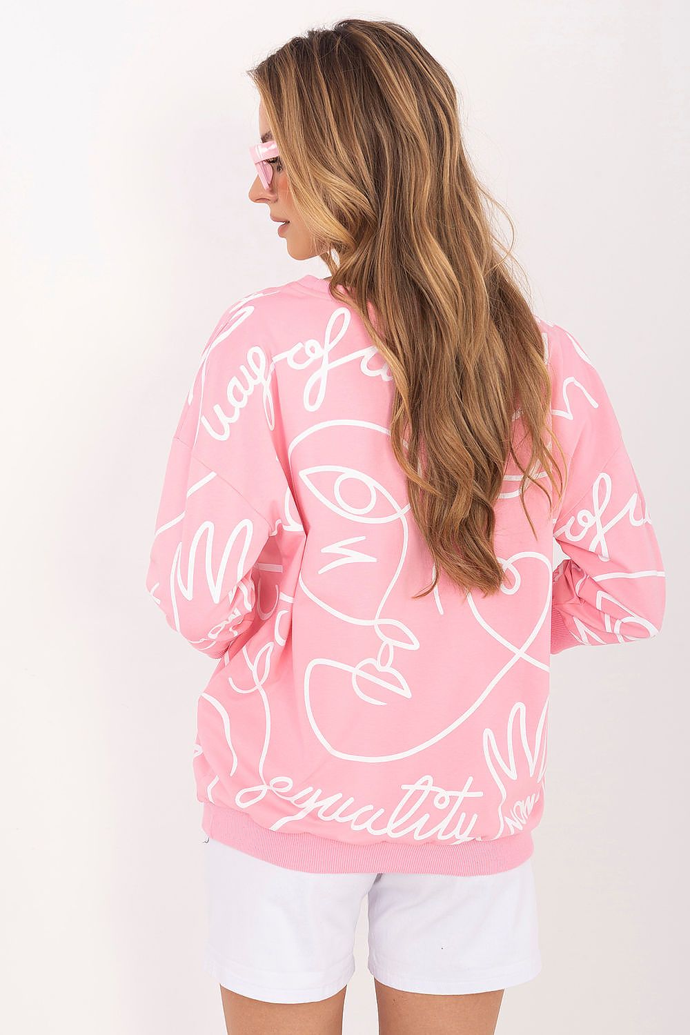 Bluzka Model RV-BZ-A267-1.58 Light Pink - Rue Paris