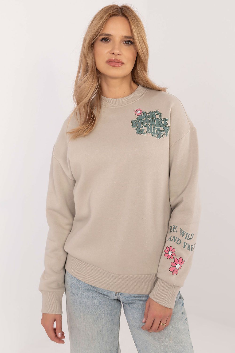   Bluza Damska Model D10600T02568G Beige - Sublevel 