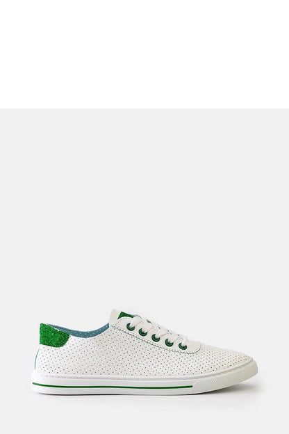   Białe perforowane sneakersy Ruala - Solea 
