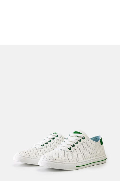   Białe perforowane sneakersy Ruala - Solea 