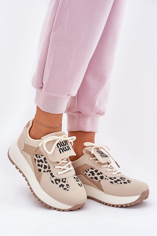   Buty Sportowe Model Pumbes 88220 Beige - Step in style 