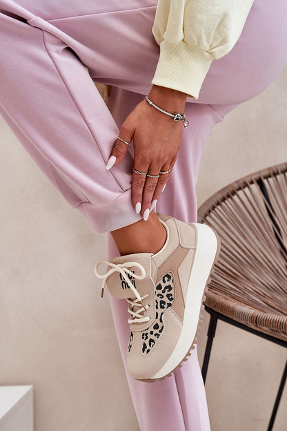   Buty Sportowe Model Pumbes 88220 Beige - Step in style 