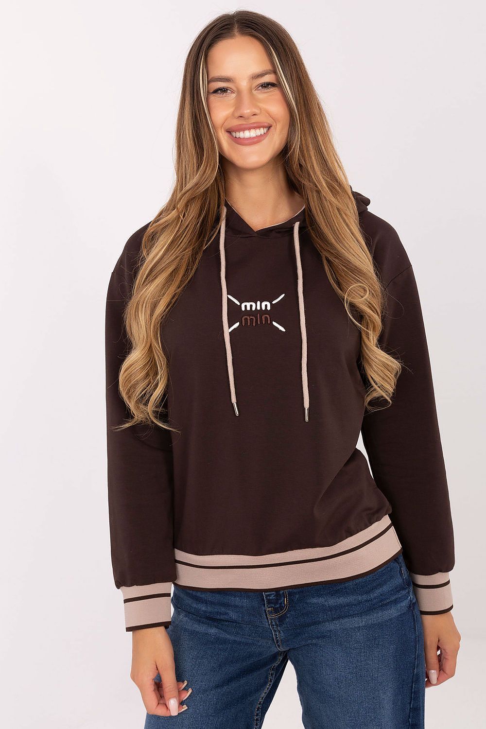   Bluza Damska Model RV-BL-A857.47 Dark Brown - Relevance 