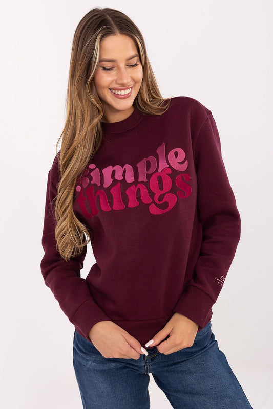   Bluza Damska Model D10608BC02801A4NO Bordo - Sublevel 