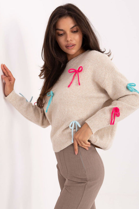   Sweter Damski Model PM-SW-SC82.41 Light Beige - Factory Price 