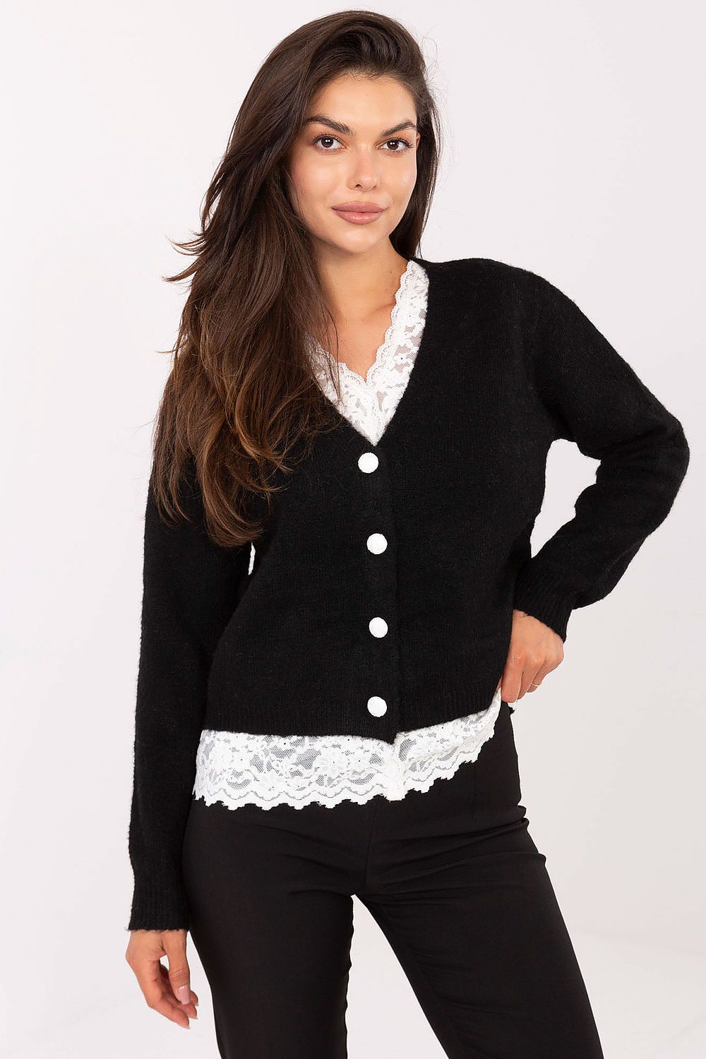 Sweter Damski Model PM-SW-F513.16 Black - Factory Price 