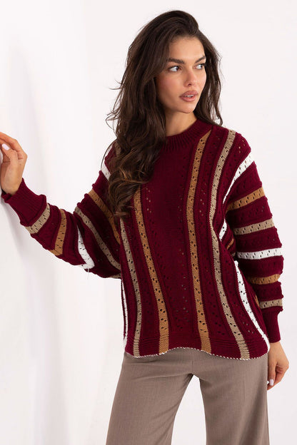   Sweter Damski Model IT-SW-93115.13 Bordo - Factory Price 