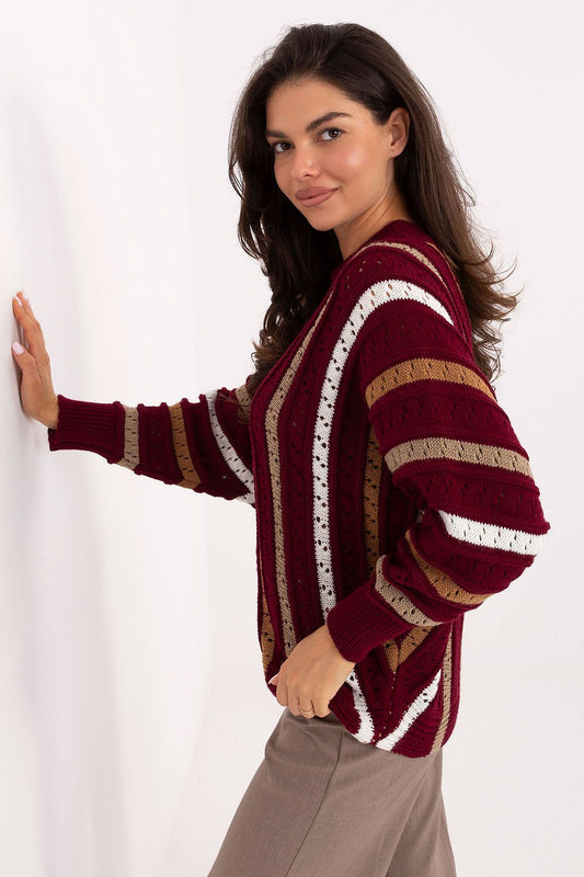   Sweter Damski Model IT-SW-93115.13 Bordo - Factory Price 