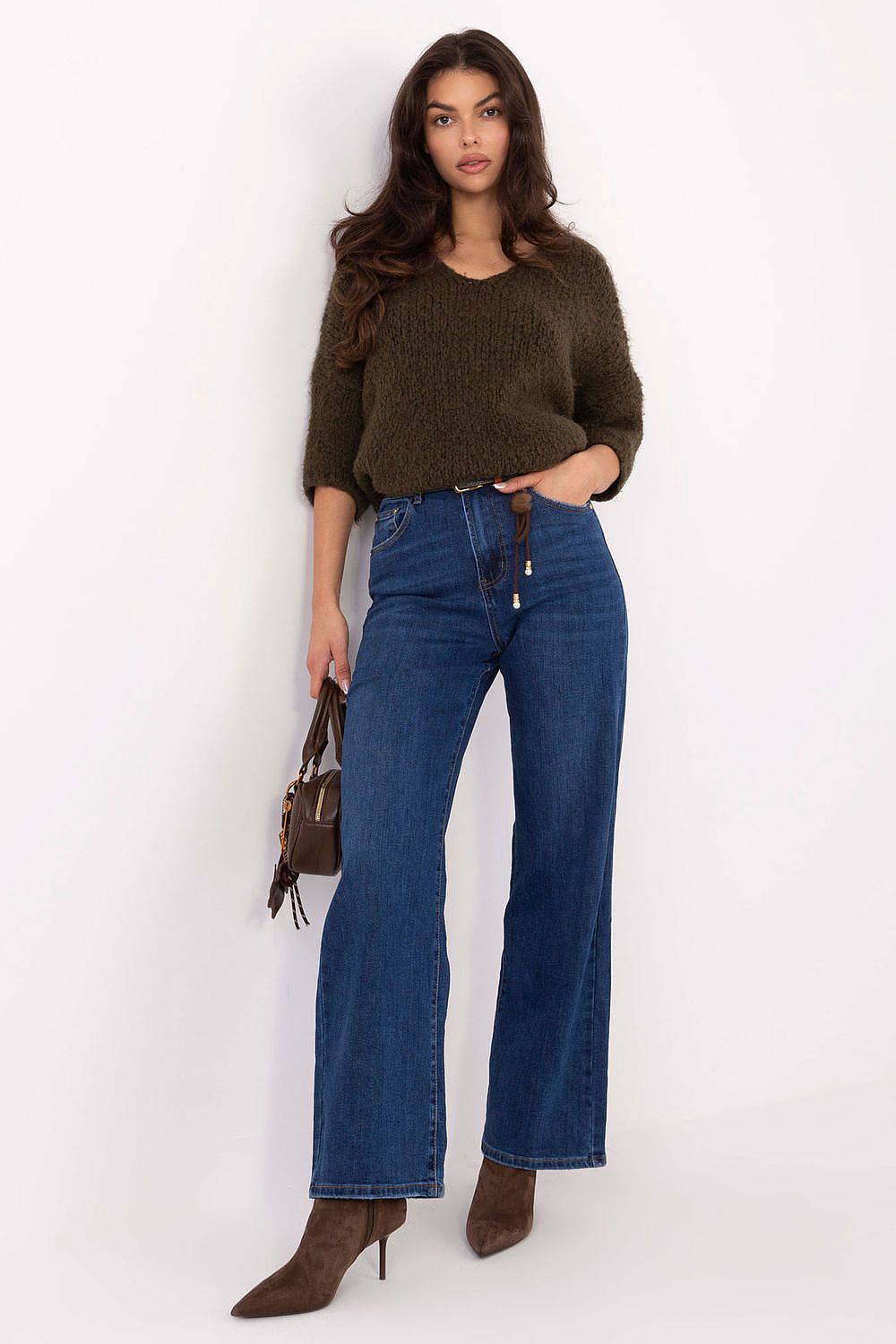  Spodnie Jeansy Damskie Model VM-SP-BQ1787-3.01P Dark Blue - Factory Price 