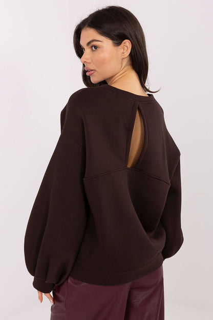   Bluza Damska Model RV-BL-A1044.78 Dark Brown - Rue Paris 