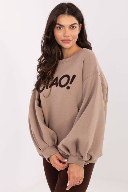   Bluza Damska Model RV-BL-A1044.78 Dark Beige - Rue Paris 