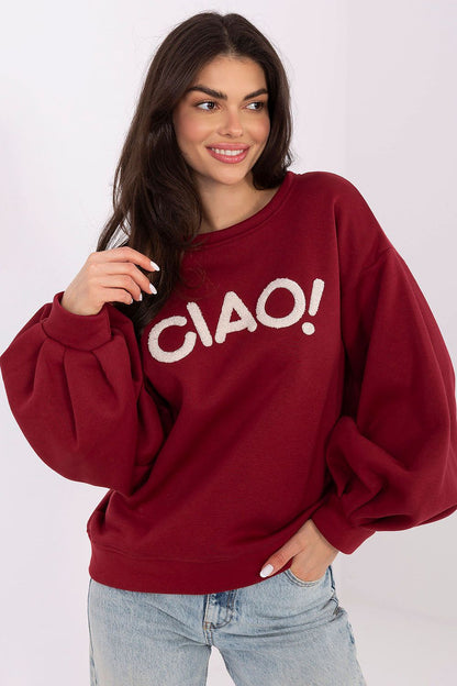   Bluza Damska Model RV-BL-A1044.78 Bordo - Rue Paris 