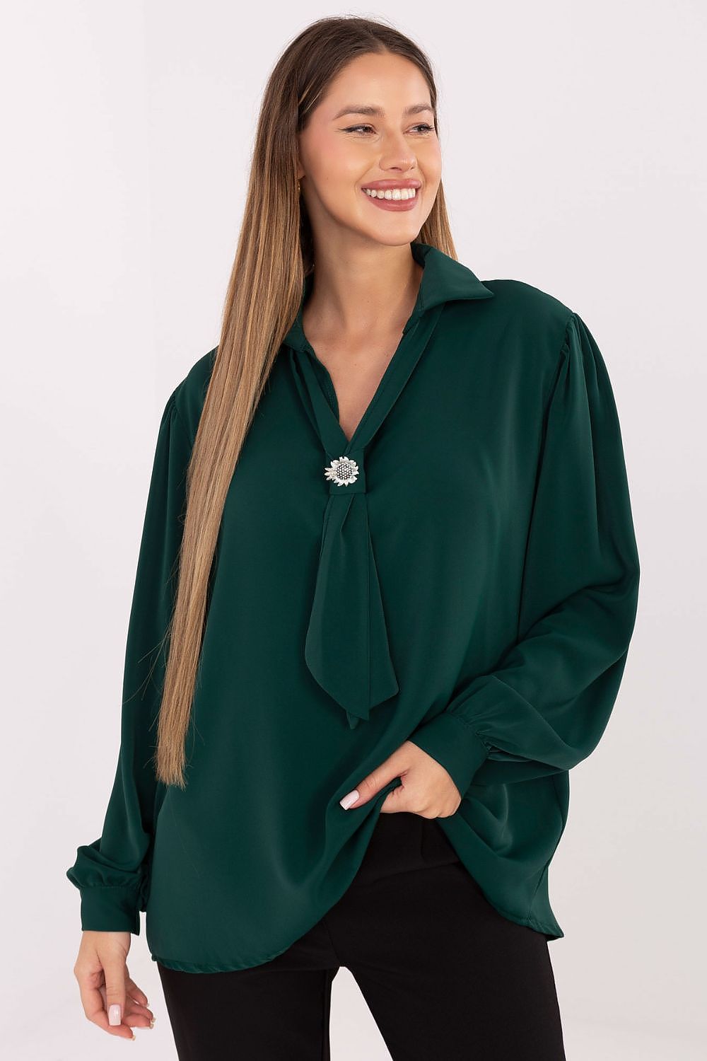   Bluzka Model IT-BZ-28913.17 Dark Green - Factory Price 