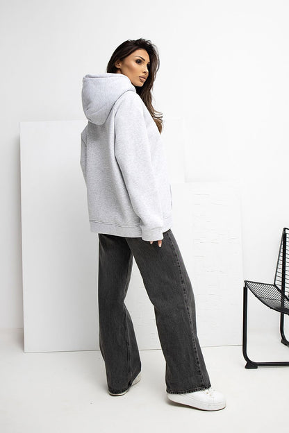   Bluza Damska Model RV-BL-A1034.26 Light Grey - Rue Paris 
