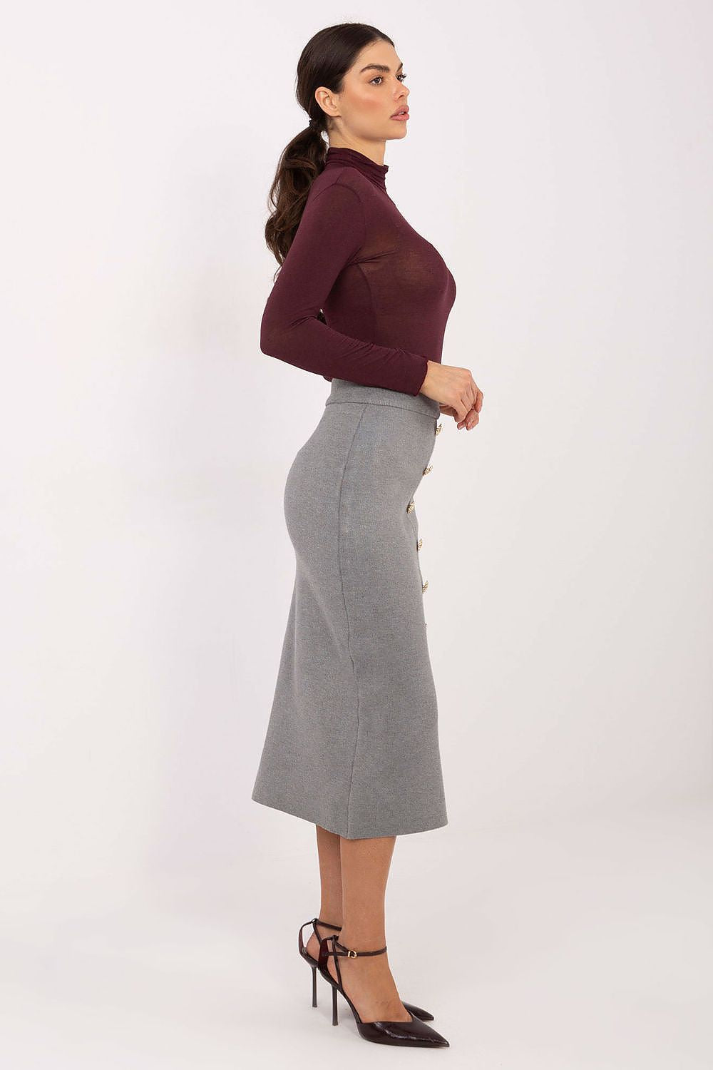 Spódnica Model PM-SD-W937.79 Grey - Factory Price 