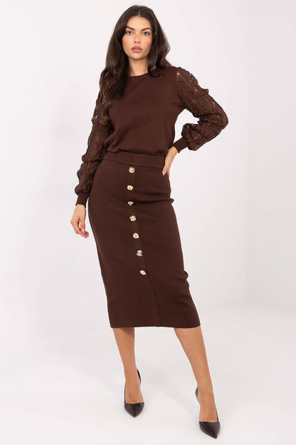  Spódnica Model PM-SD-W937.79 Brown - Factory Price 