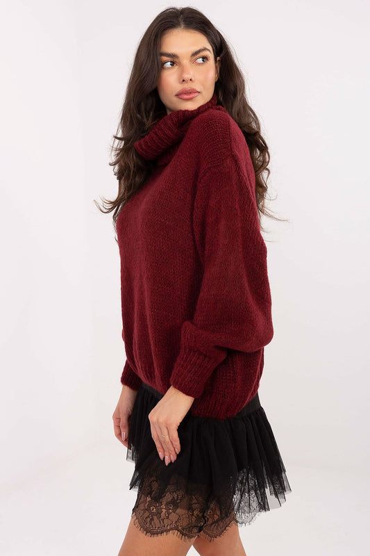   Sweter Damski Model IN-SW-3176.26 Bordo - Factory Price 