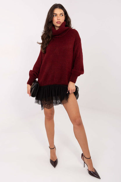   Sweter Damski Model IN-SW-3176.26 Bordo - Factory Price 