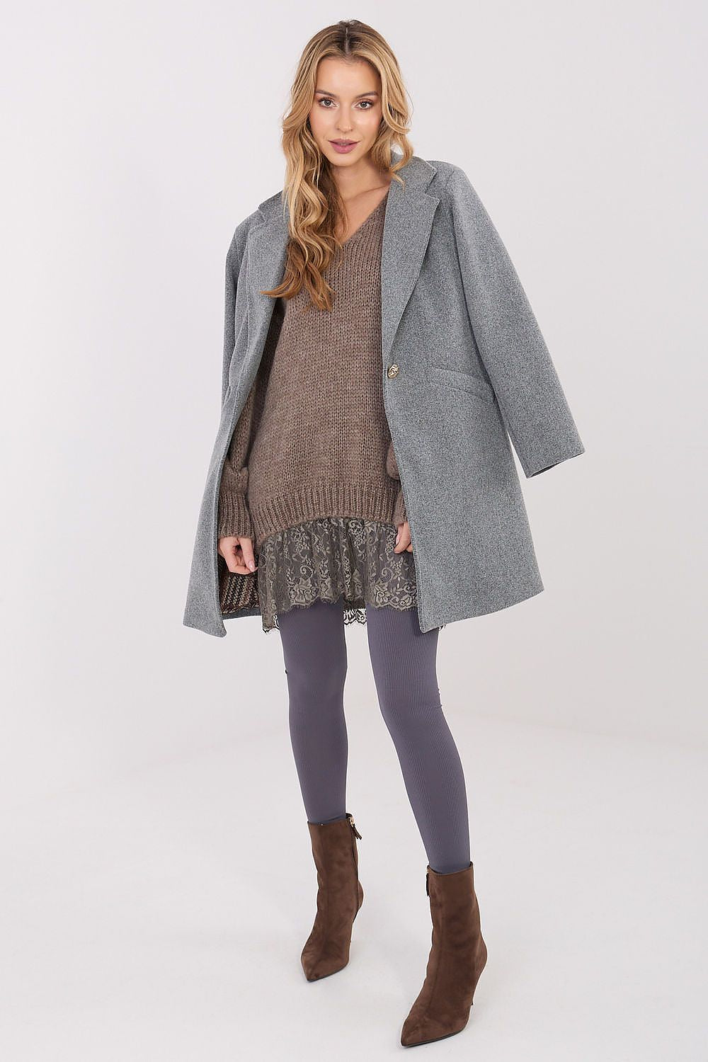   Sweter Damski Model IN-SW-33681.05P Dark Beige - Factory Price 