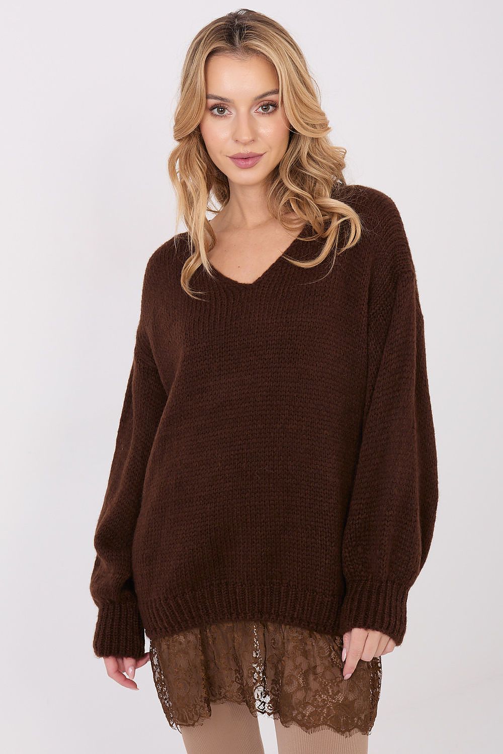   Sweter Damski Model IN-SW-33681.05P Dark Brown - Factory Price 