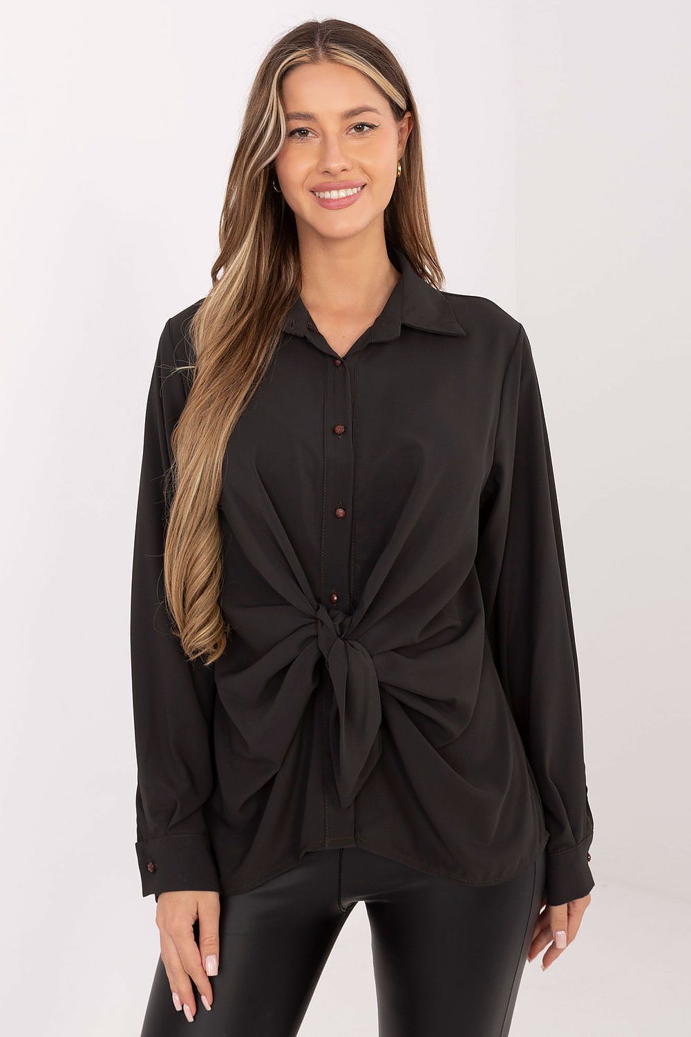   Koszula Damska Model IT-KS-29053.69 Dark Brown - Factory Price 