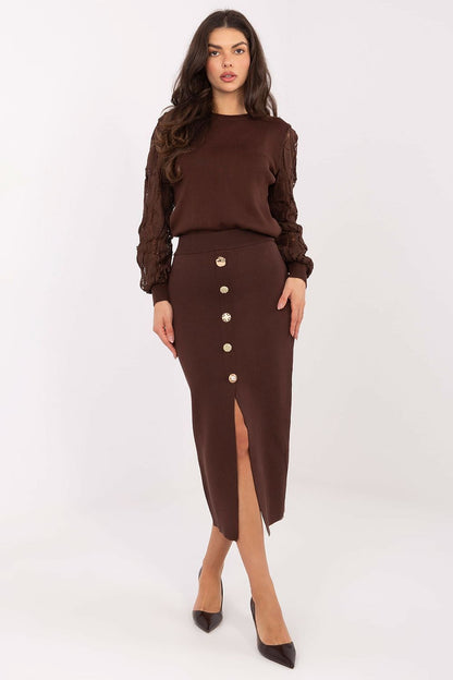  Spódnica Model PM-SD-YIS1059.71 Brown - Factory Price 
