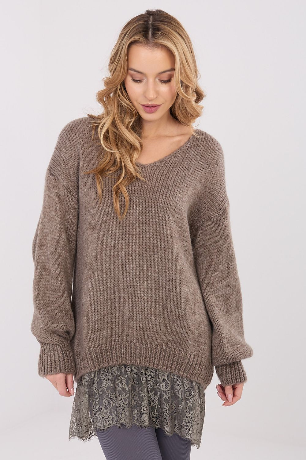   Sweter Damski Model IN-SW-33681.05P Dark Beige - Factory Price 