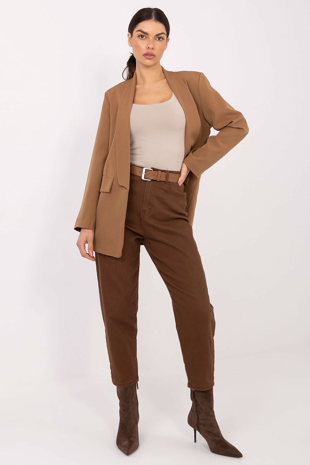  Spodnie Jeansy Damskie Model VM-SP-SK152-76.09 Brown - Factory Price 