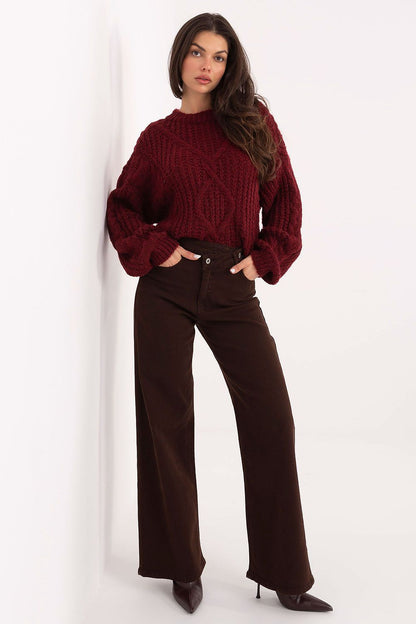  Spodnie Jeansy Damskie ModelVM-SP-ST6005-5.65 Dark Brown - Factory Price 
