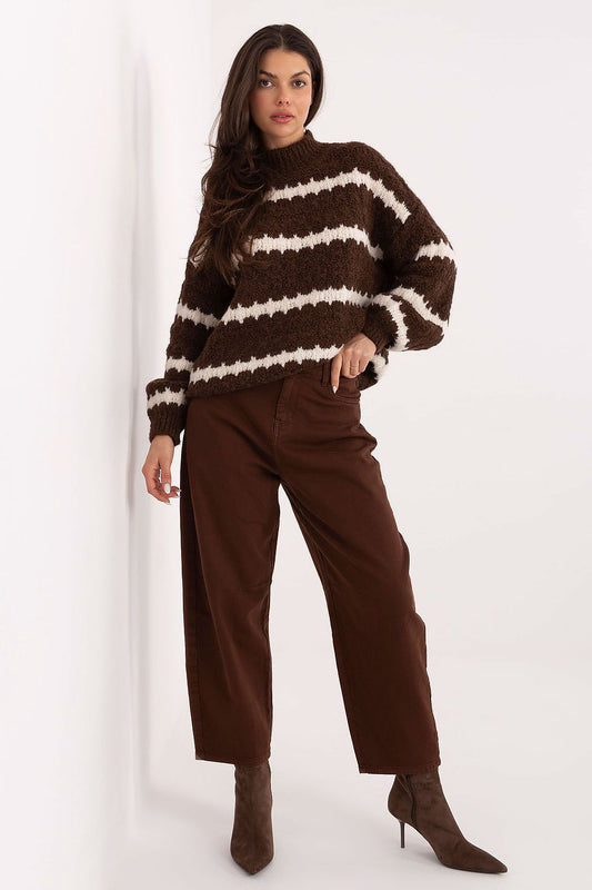  Spodnie Jeansy Damskie Model VM-SP-BS955-60.36 Brown - Factory Price 