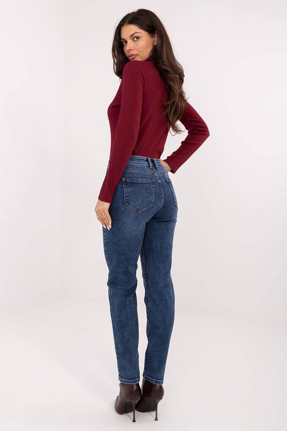  Spodnie Jeansy Damskie Model VM-SP-HM309-3.16 Dark Blue - Factory Price 
