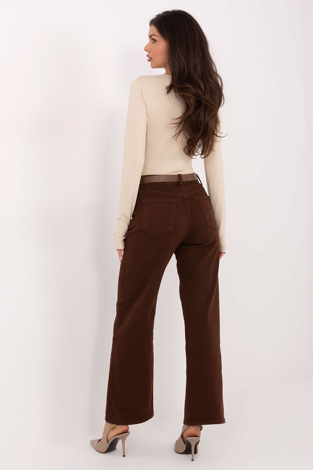  Spodnie Jeansy Damskie Model VM-SP-BQ9621-60.84 Brown - Factory Price 