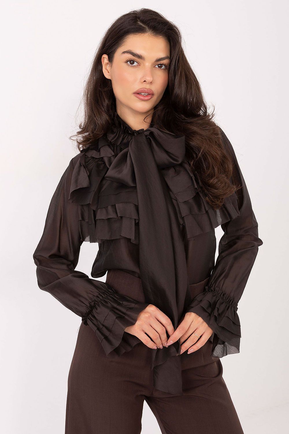   Koszula Damska Model IT-KS-28882.03 Dark Brown - Factory Price 
